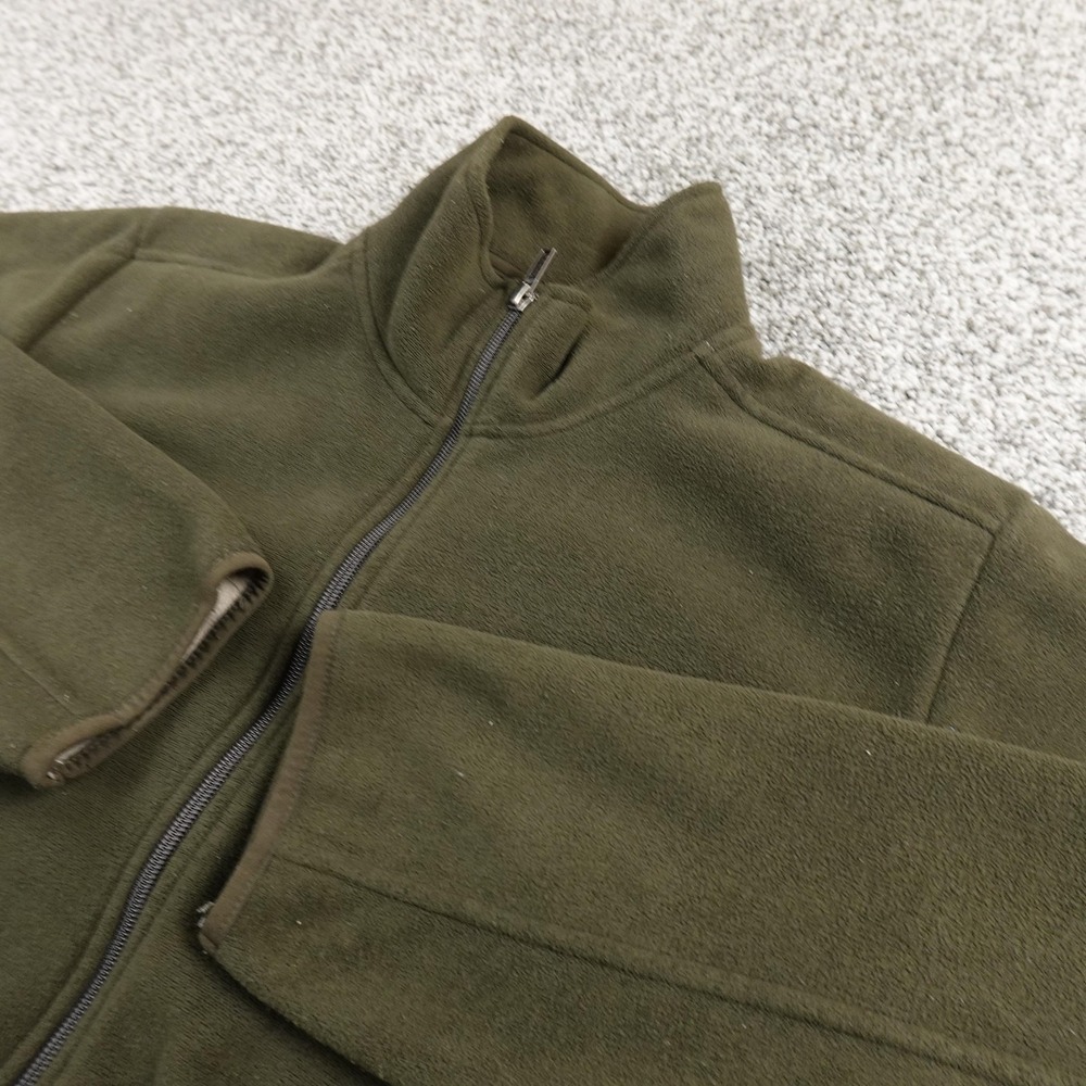 VTG Banana Republic Jacket Mens L Green Fleece Full Zip Sweater Coat Outdoor Y2K